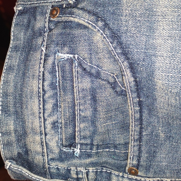 😻ANTIK VINTAGE WESTERN Button Fly Jeans - Picture 4 of 11